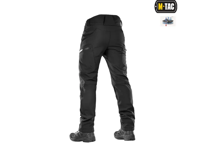 Штани M-Tac Soft Shell Winter Black Фото 2